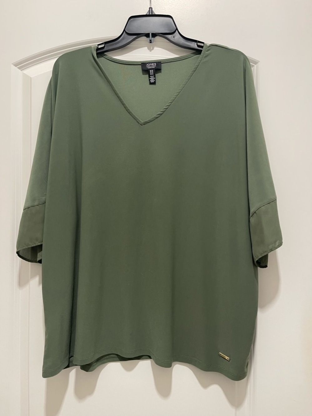 Olive V-Neck Tunic Top